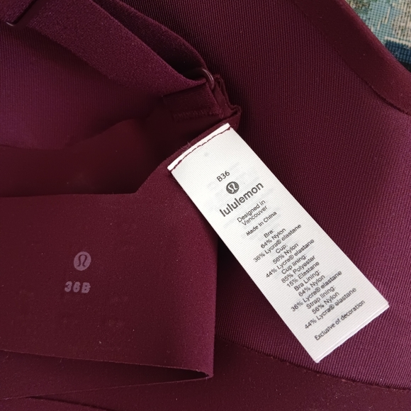 Lululemon Hold True Bra 36B Magenta Purple. - Picture 8 of 9